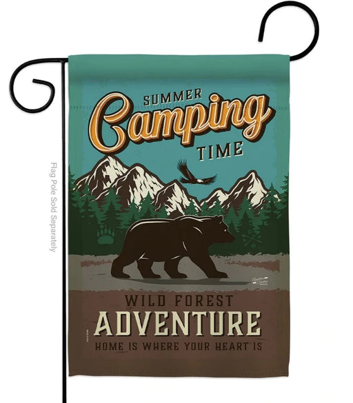Adventure Camping Garden Flag