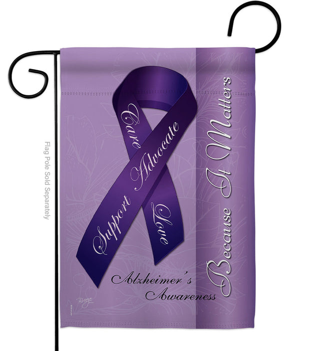 Alzheimer's Awareness Garden Flag