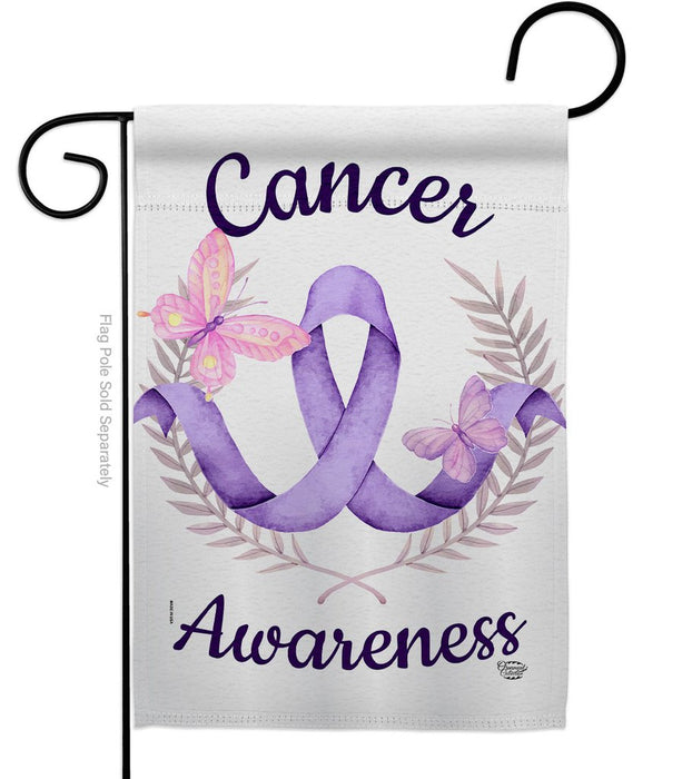 Cancer Awareness Garden Flag