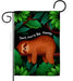 Don't Hurry Be Happy Sloth Garden Flag, stand not included