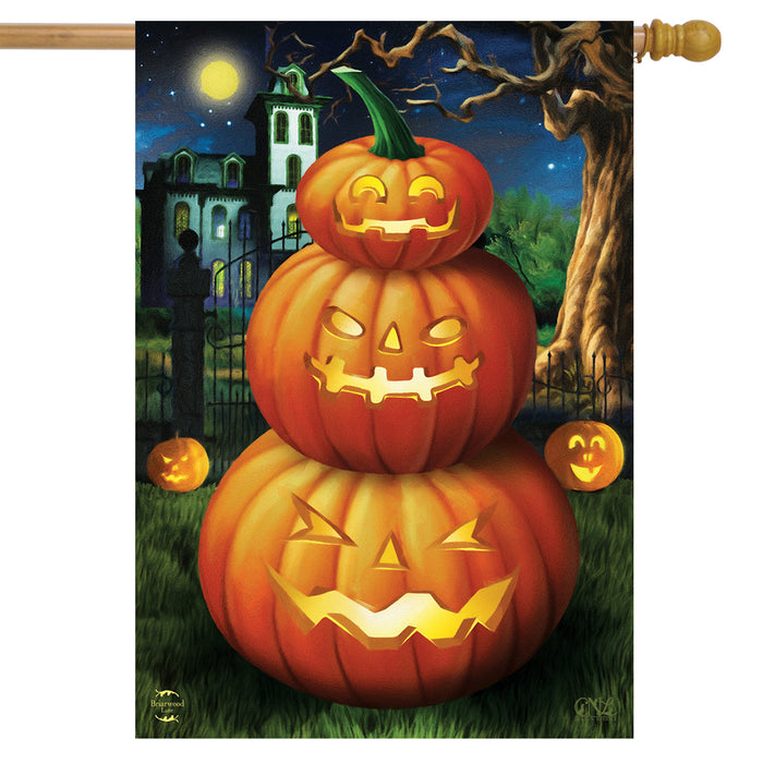 Spooky Jack O'Lanterns Banner Flag