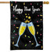 new year's eve champagne glasses garden flag