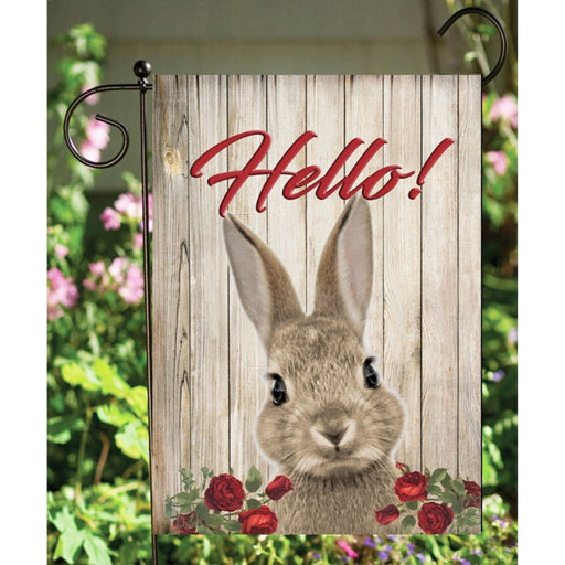 Hello Bunny Garden Flag