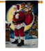 Moonlit Santa Banner Flag