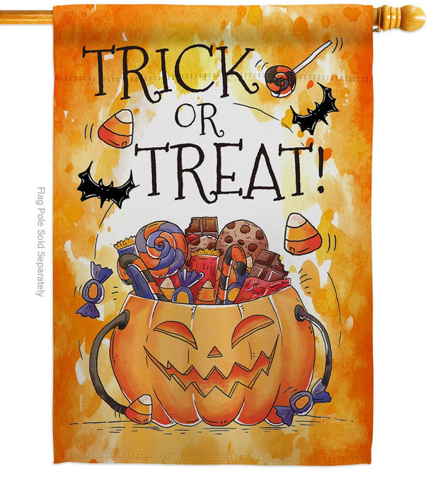 Trick or Treat Candies Banner Flag