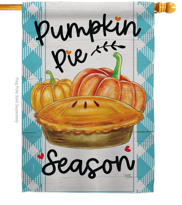 Pumpkin Pie Season Banner Flag