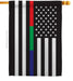 US Thin Blue Green Red Line Banner Flag shows your support for Police, Military, & Fire personnel