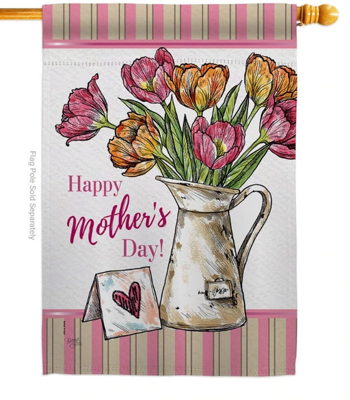 Mother's Day Bouquet Banner Flag