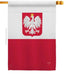 Poland with Eagle Banner Flag