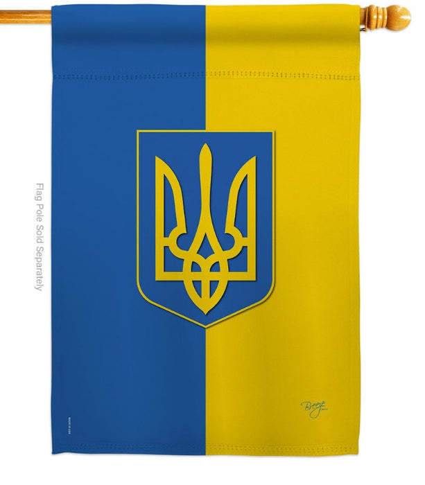 Ukraine Trident Crest Banner Flag