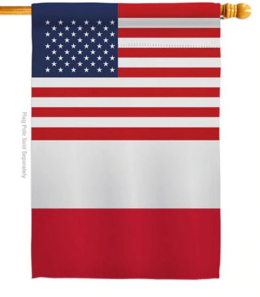 USA Poland Friendship Banner Flag