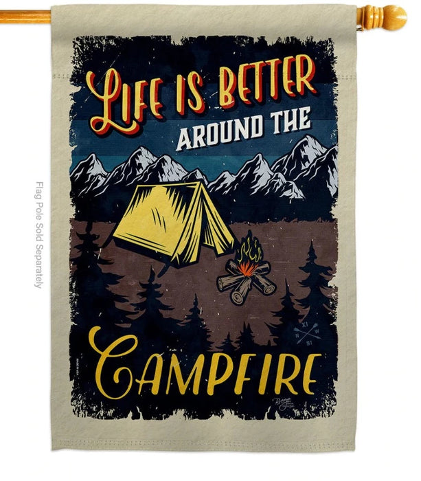Better Campfire Banner Flag