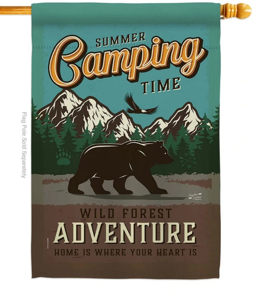 Adventure Camping Banner Flag