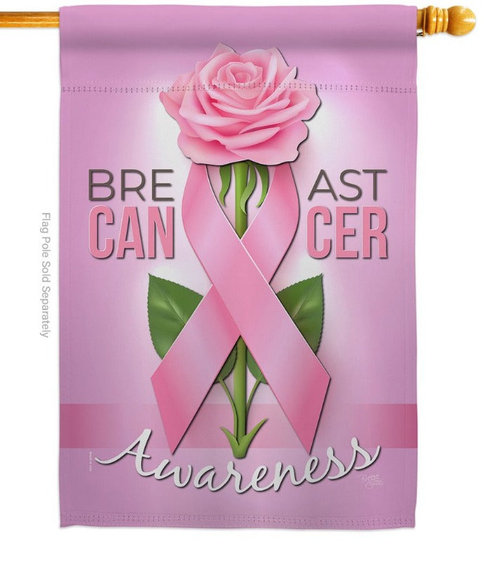Breast Cancer Banner Flag
