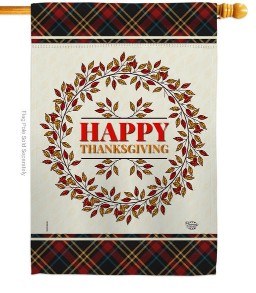 Thanksgiving Wreath Banner Flag
