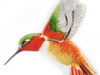 Red/Orange Hummingbird Design Wall Plaque