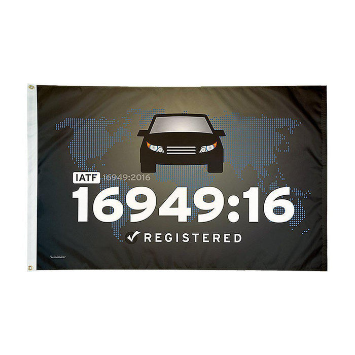 3x5' ISO 16949:16 (IATF 16949:2016) Polyester Flag