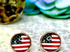 American Flag 12mm Earrings