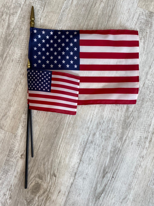 4x6" USA Stick Flag - Made in USA
