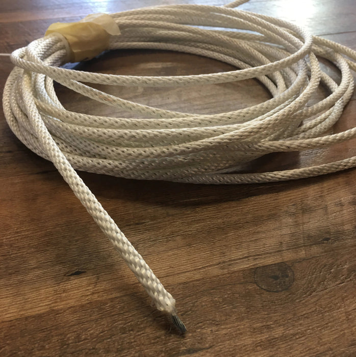 1/4" White Wire Core Nylon Halyard by the Foot