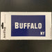 blue flag with the words "buffalo ny" and white border