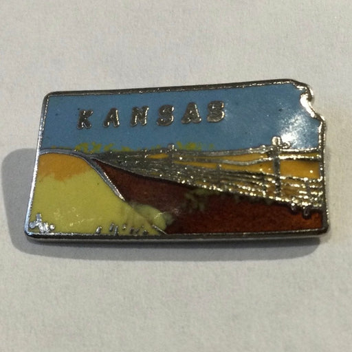 Kansas Map Lapel Pin