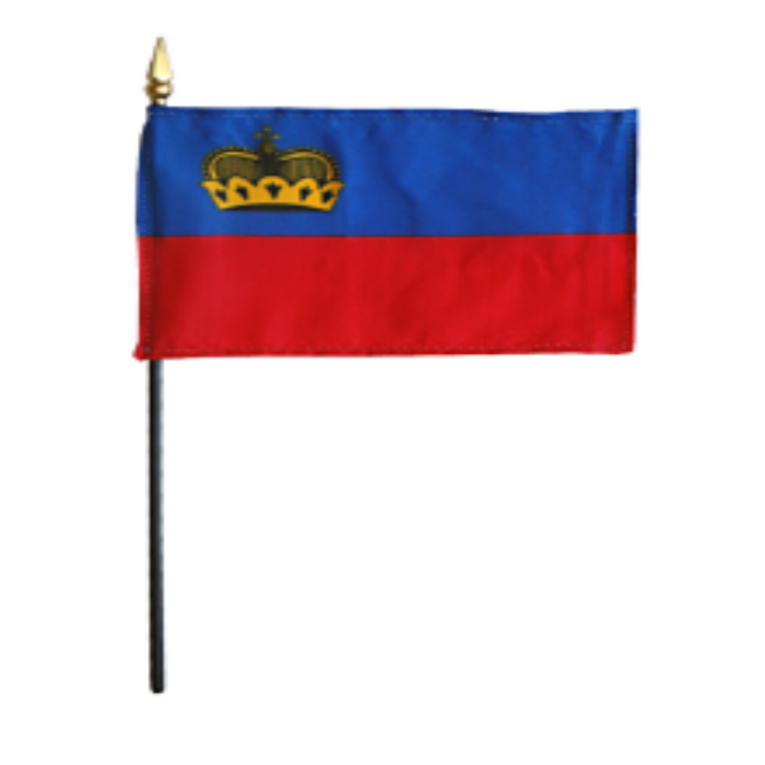 4X6" Liechtenstein Stick Flag