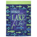 Hooked on Lake Life Applique Banner Flag is 29"x40"