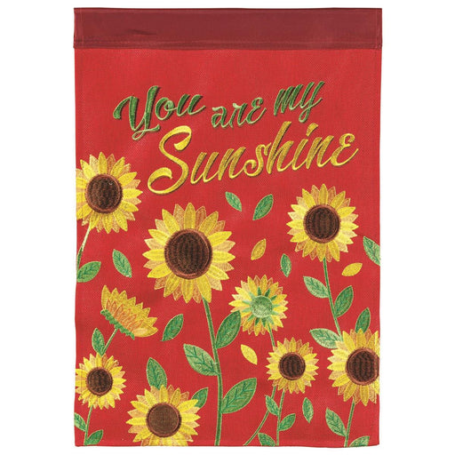 You Are My Sunshine Burlap Applique Banner Flag