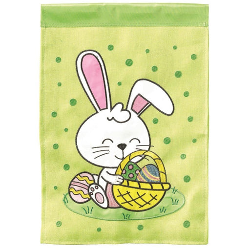Easter Bunny Green Burlap Applique Banner