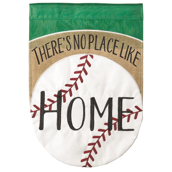 No Place Like Home Burlap Garden Flag