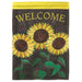 Sunflowers Burlap Applique Garden Flag