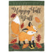 Happy Fall Y'All Fox Burlap Applique Garden Flag