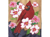 Cardinal Dogwood Burlap Applique Garden Flag is `3"x18"