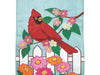Cardinal Fence Applique Garden Flag