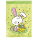 Easter Bunny Green Burlap Garden Flag