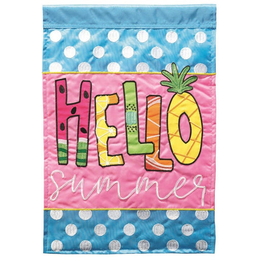 Pineapple Hello Summer Garden Flag
