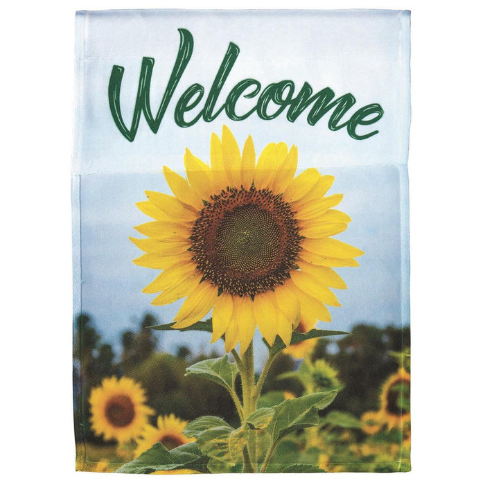Welcome Sunflower Garden Flag