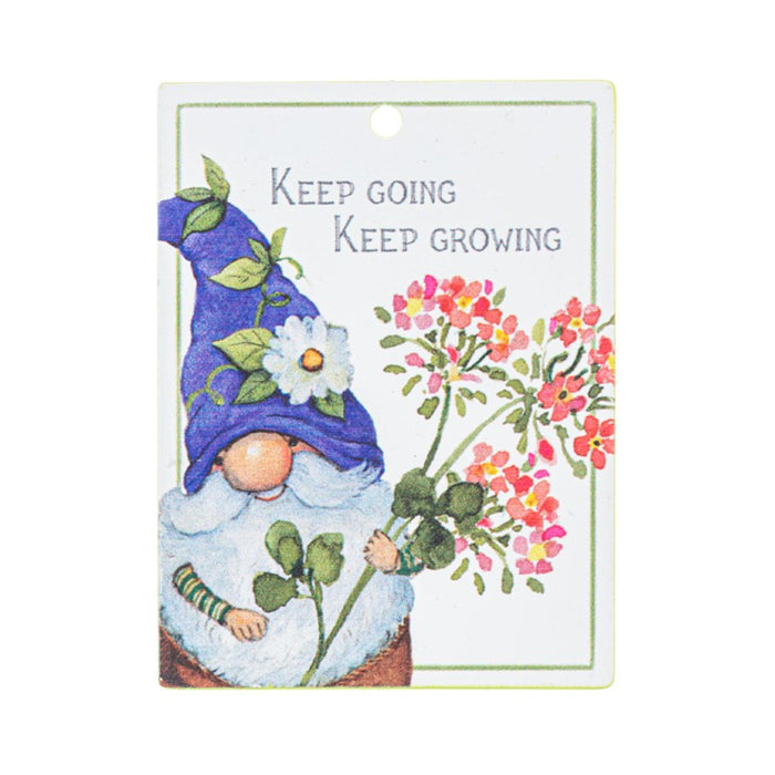Keep Going Metal Gnome Plant Pick