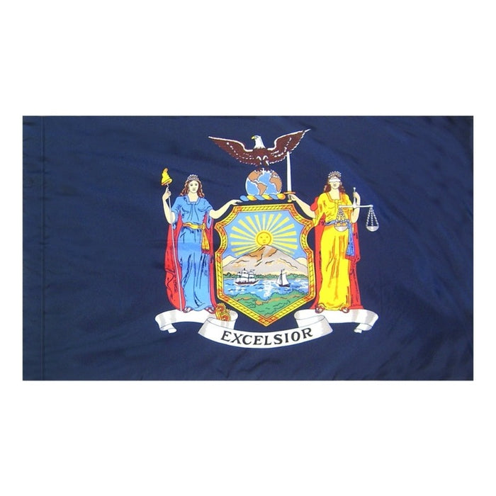 New York State Indoor Flag - No Fringe