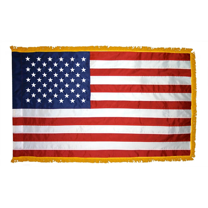 U.S. Indoor Nylon Flag w/ Fringe
