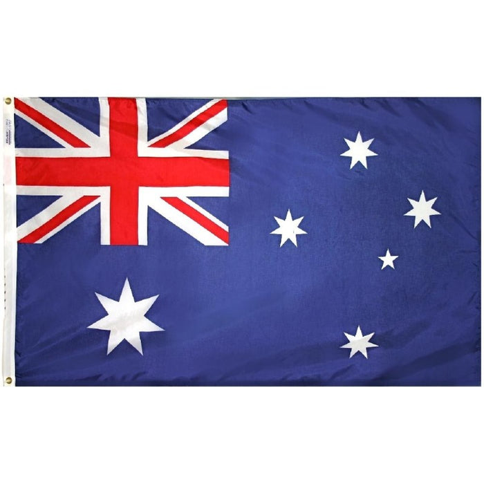 blue flag with union jack canton and white stars