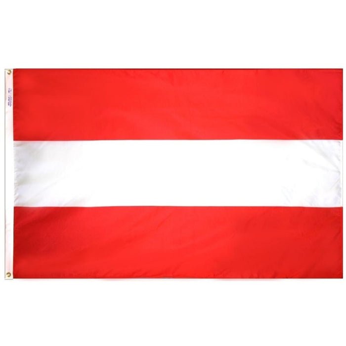 horizontal striped red and white flag