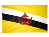 yellow black and white diagonal stripes with country crest in the center