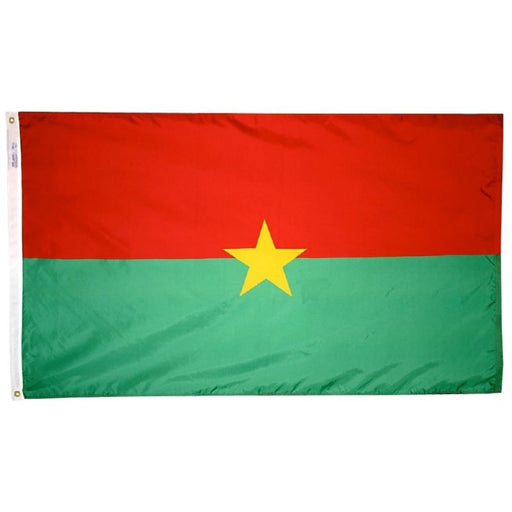 red and green flag with yellow star in the center