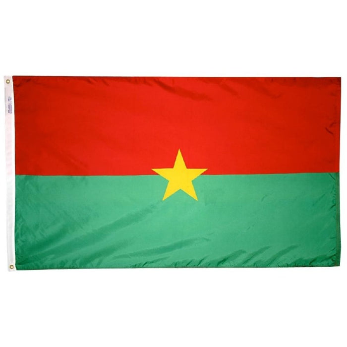 red and green flag with yellow star in the center