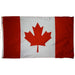 canadian polyester flag with red and white stripes and red maple leaf in the center