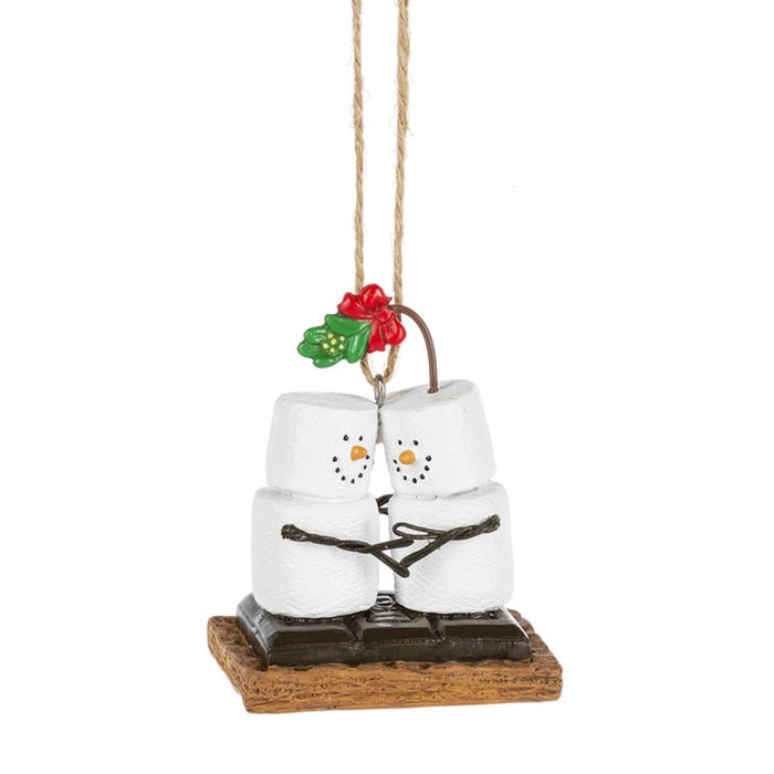 S'mores Kissing Mistletoe Ornament