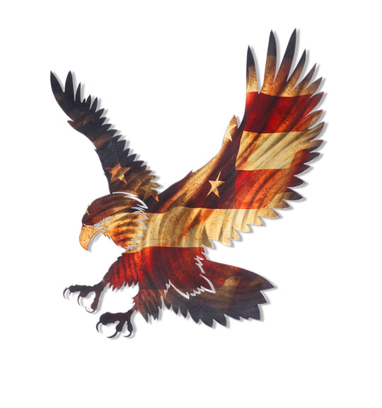 Patriotic Eagle Metal Wall Art