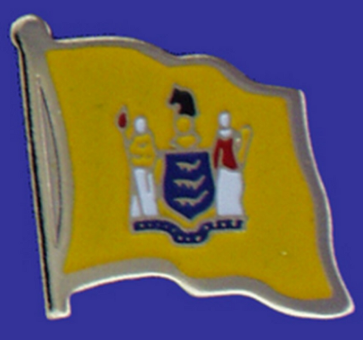 New Jersey Flag Lapel Pin